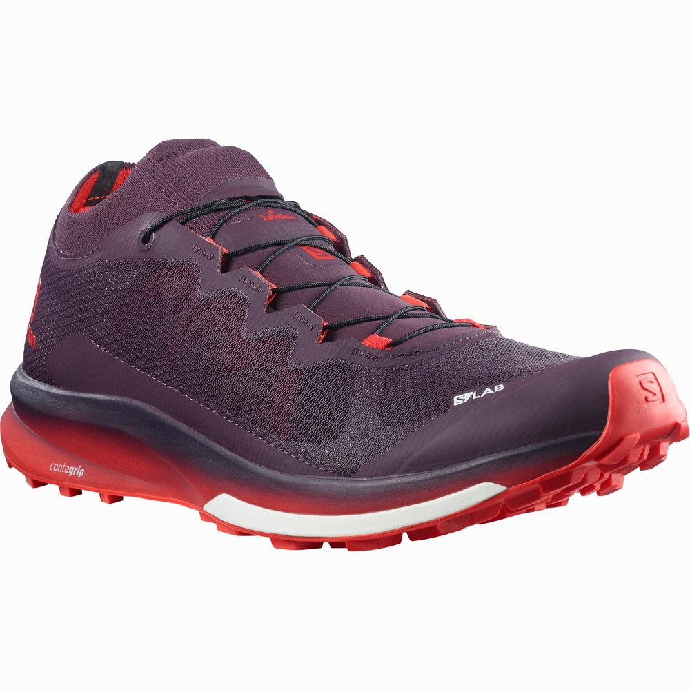 Women's Salomon S/Lab Ultra 3 Trail Running Shoes Purple/Red | NZ-2439675