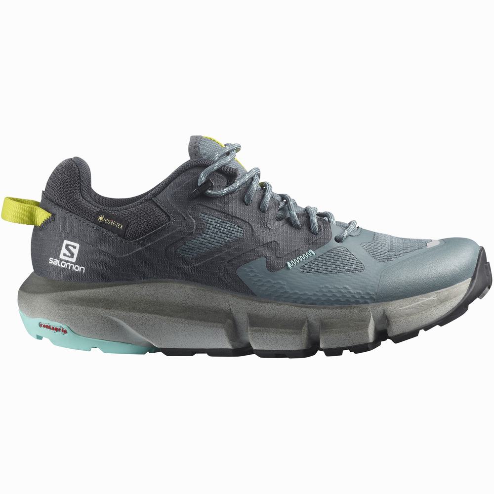 Women's Salomon Predict Hike Gore-tex Hiking Shoes Navy/Turquoise | NZ-8574901